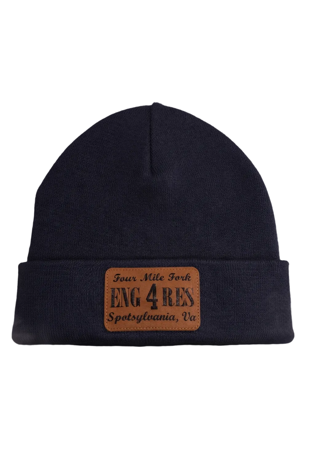 Leather Patch Beanie